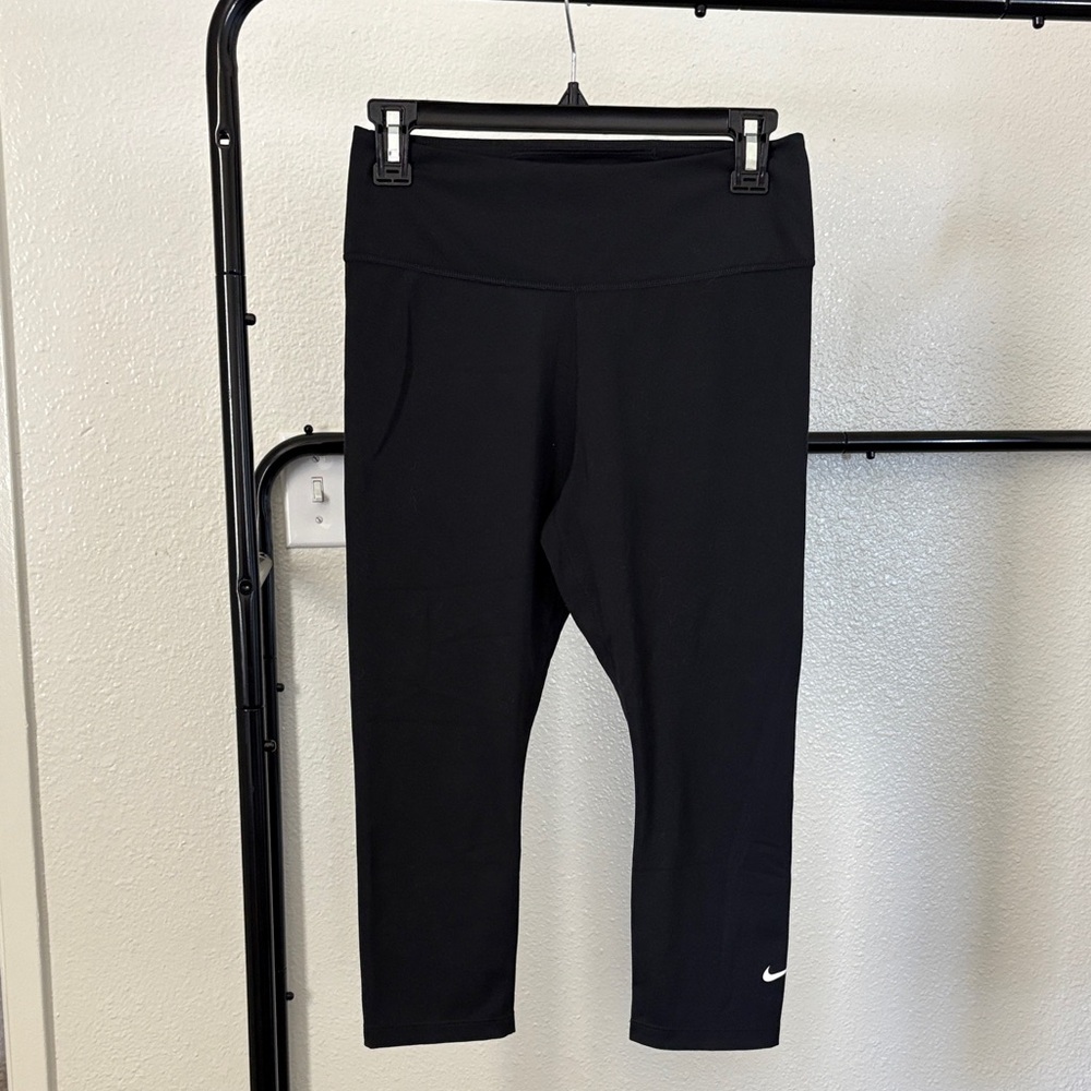 Nike Black Capri Leggings with Small Swoosh
